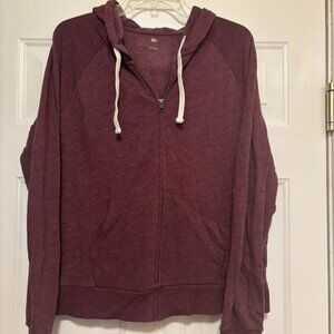 SO Maroon Zip Up Hoodie